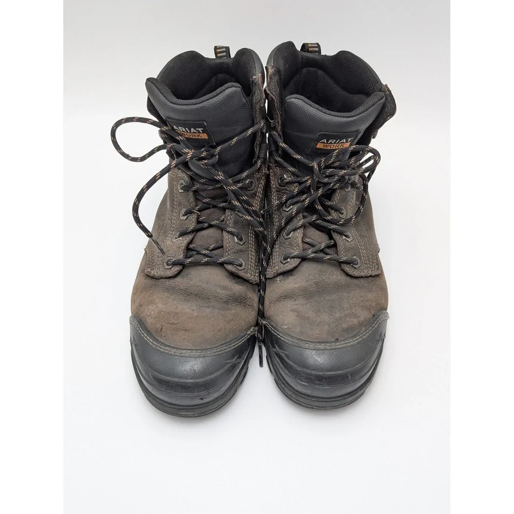 Ariat Work Boots Mens 11 D Brown Steel Toe Waterproof Leather Lace Up 10034673